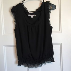 Black flowy tank